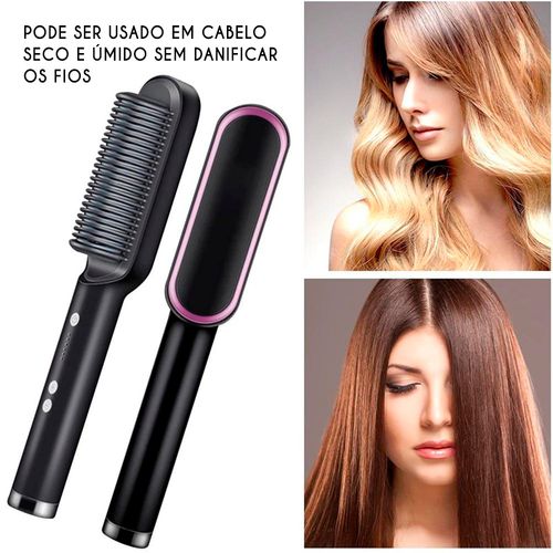 Escova Alisadora Royal Hair™ Multifuncional Reconstroi o Fio