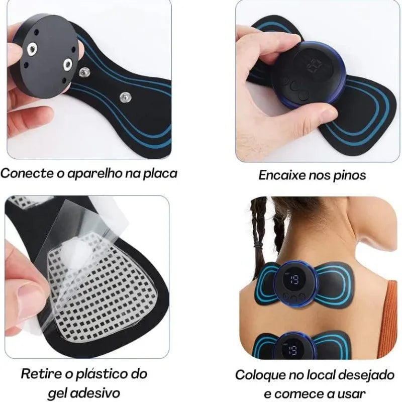 Massageador Elétrico Mini com 8 Movimentos - ConfortPro®