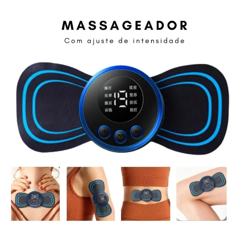 Massageador Elétrico Mini com 8 Movimentos - ConfortPro®