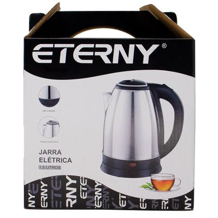 Chaleira Elétrica Inoxidável Esquenta Rápido - Eterny Jarra 1500w 1,5L