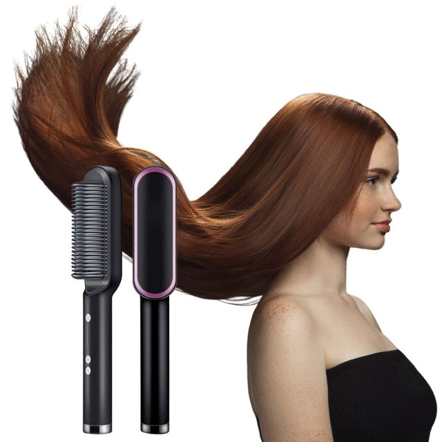 Escova Alisadora Royal Hair™ Multifuncional Reconstroi o Fio